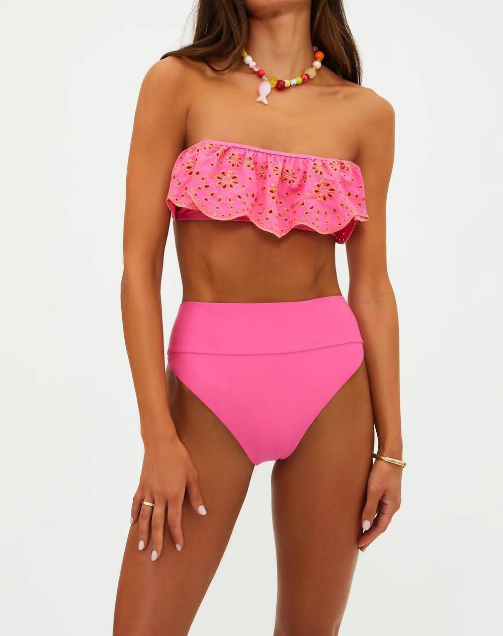 NEW BEACH RIOT highway bikini bottom in strawberry